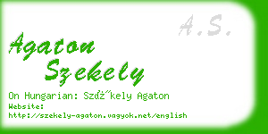 agaton szekely business card